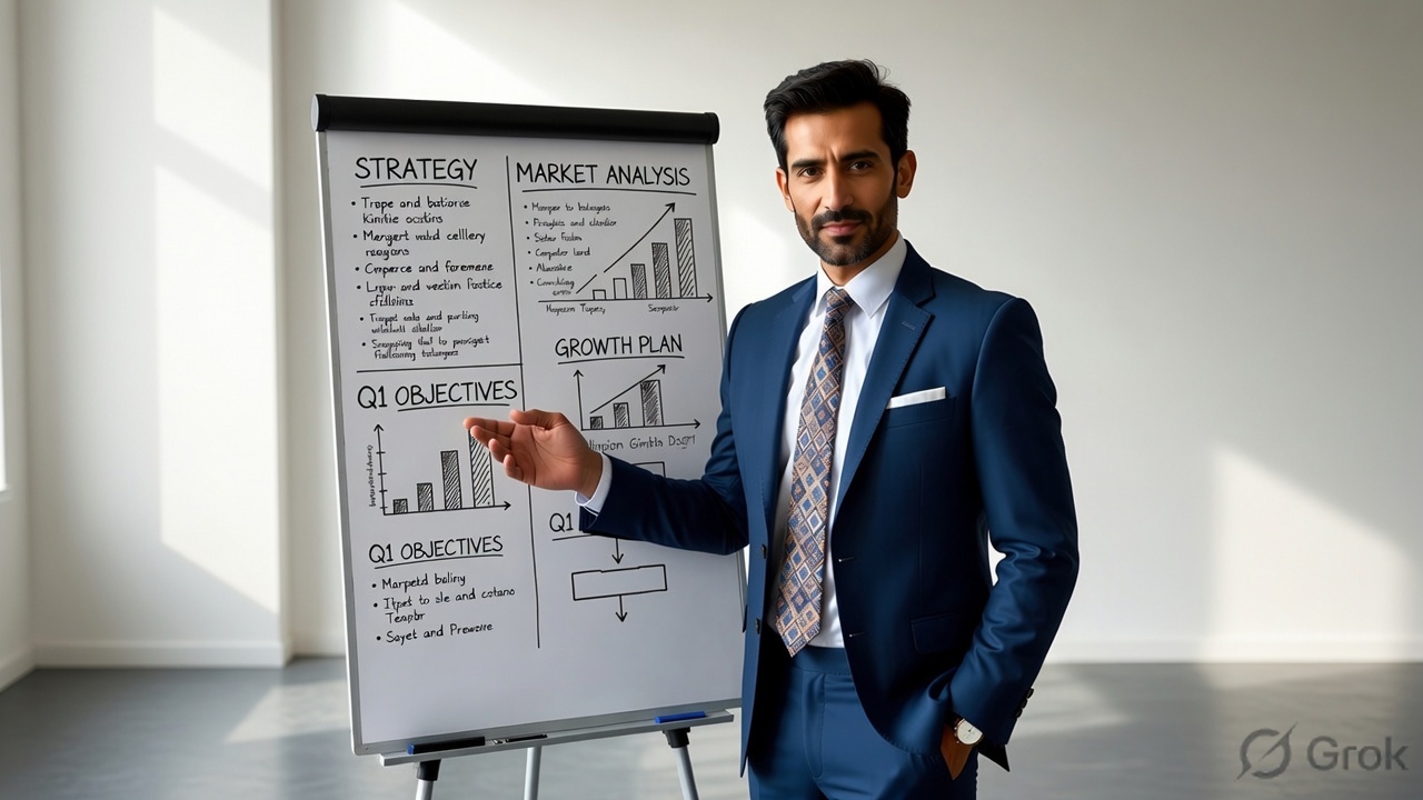 Strategy planning workspace visual
