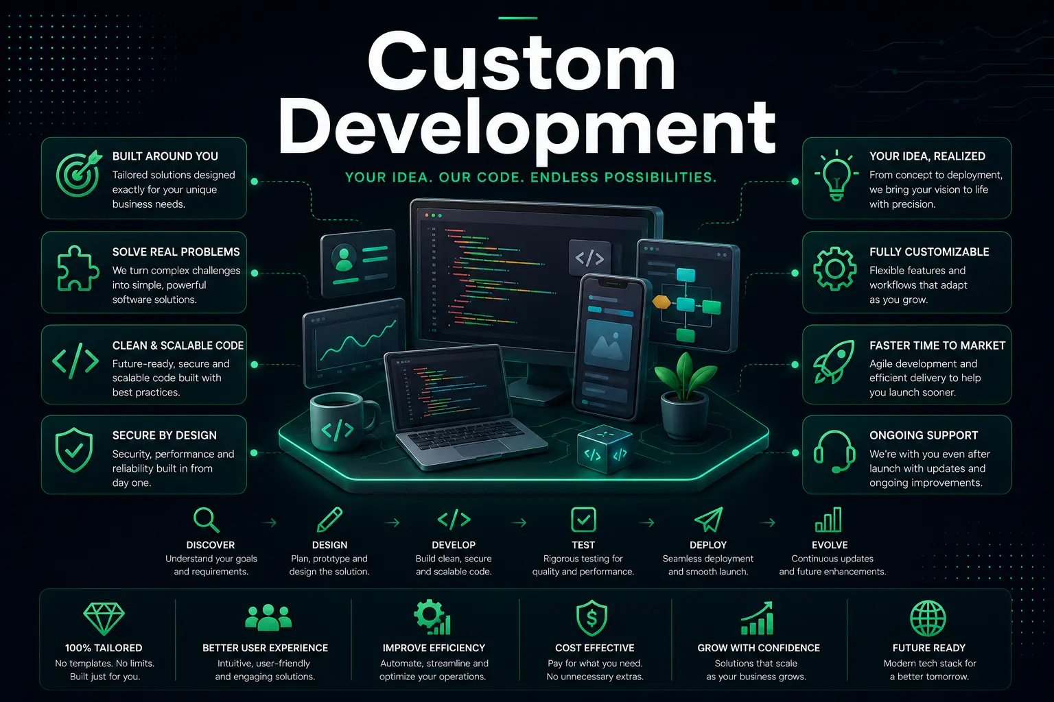 Custom software development visual